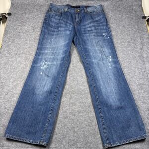 Seven 7 Jeans Mens 36x33 Denim Flap Stitch Pocket Distressed Whisker